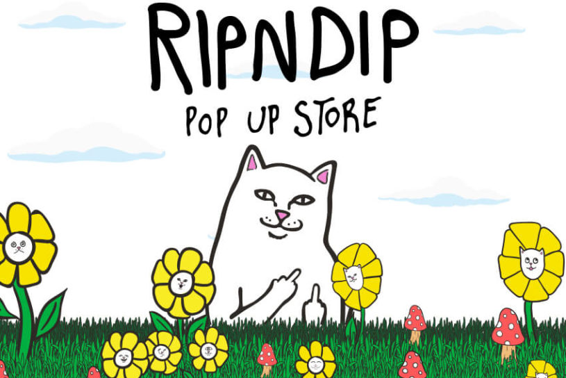 “中指をたてたネコ”で話題の「RIPNDIP」が、JSとタッグを組みポップアップショップ開催！
