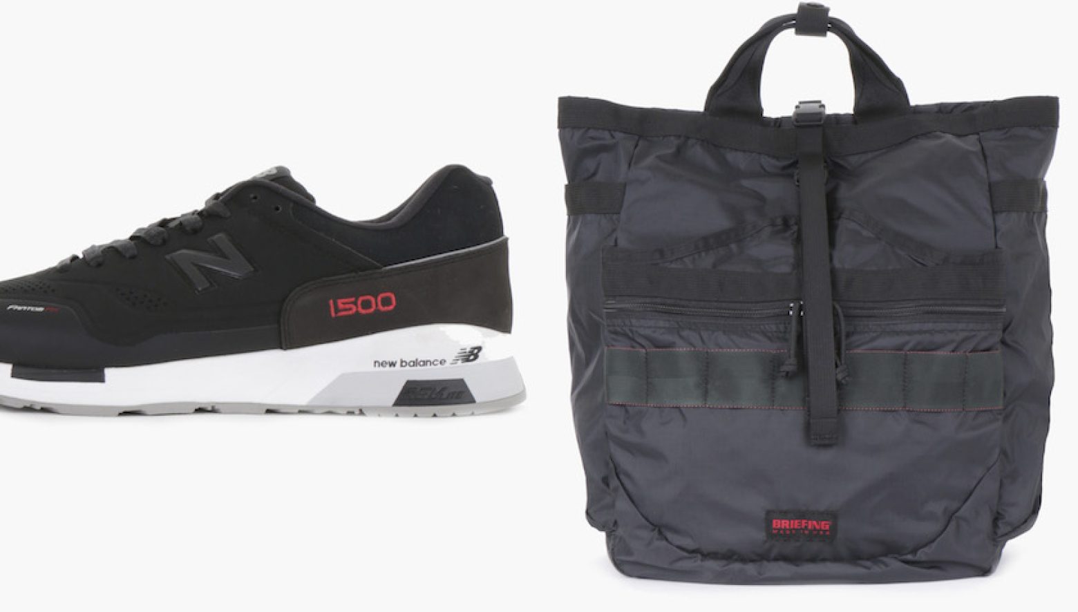 廃盤美品！BRIEFING×NewBalance　AT MESSNGER　黒 BRIEFING × New Balance」が生み出すアーバンライクなコラボ