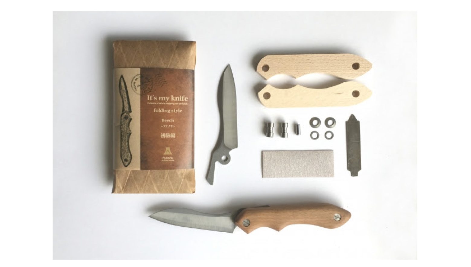 ナイフ職人による手作り　珍しい片刃のフォールディングナイフ ナイフ職人による手作り 珍しい片刃のフォールディングナイフ