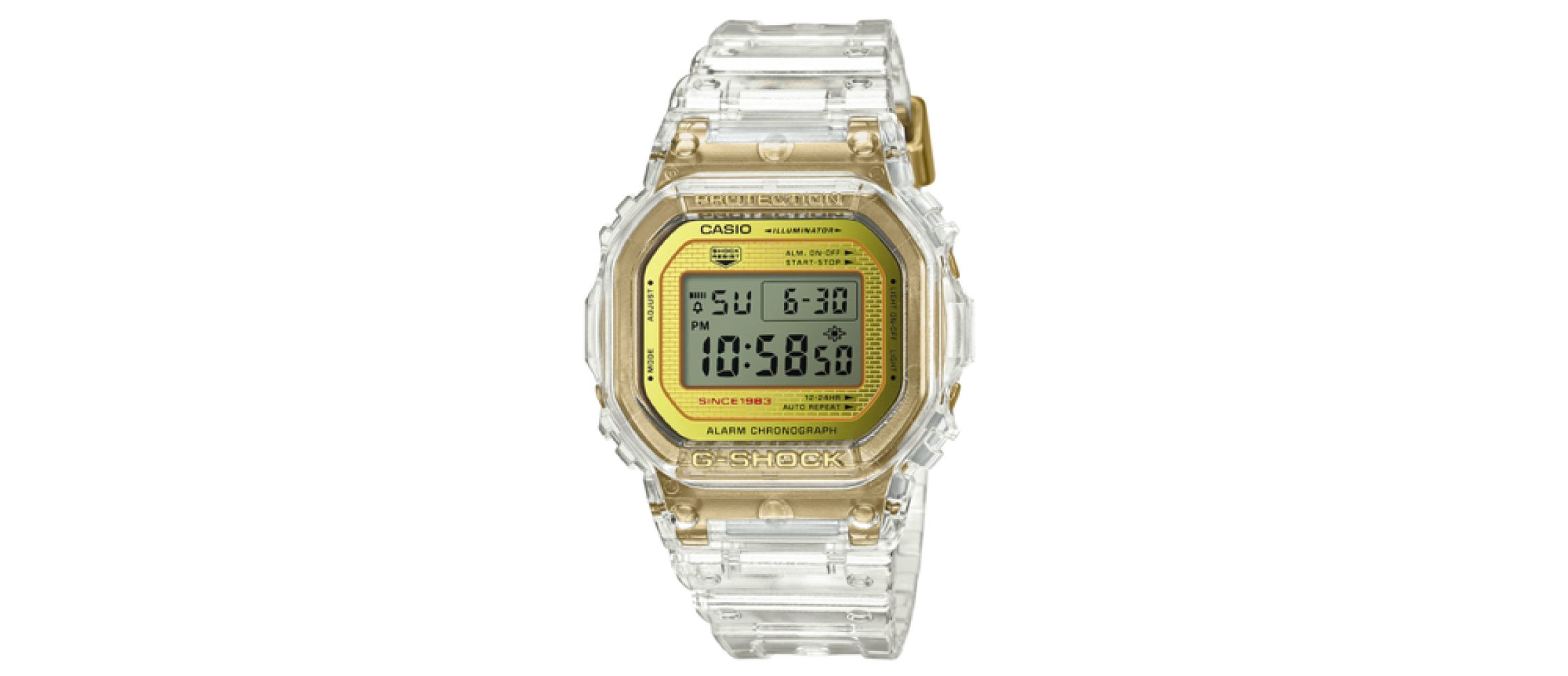 G-SHOCK35周年記念モデルに新型登場。スケルトン×ゴールドで表現した