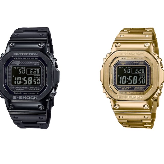フルメタル仕様のG-SHOCKに、マットな質感がたまらないゴールドと
