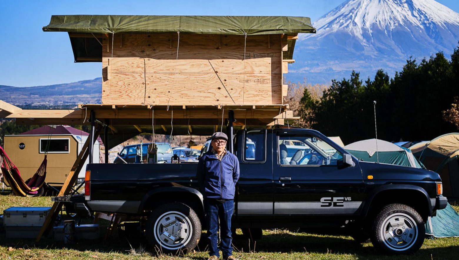 初めてのキャンプで車上泊に挑戦！（NISSAN／DATSUN TRUCK D21） | GO