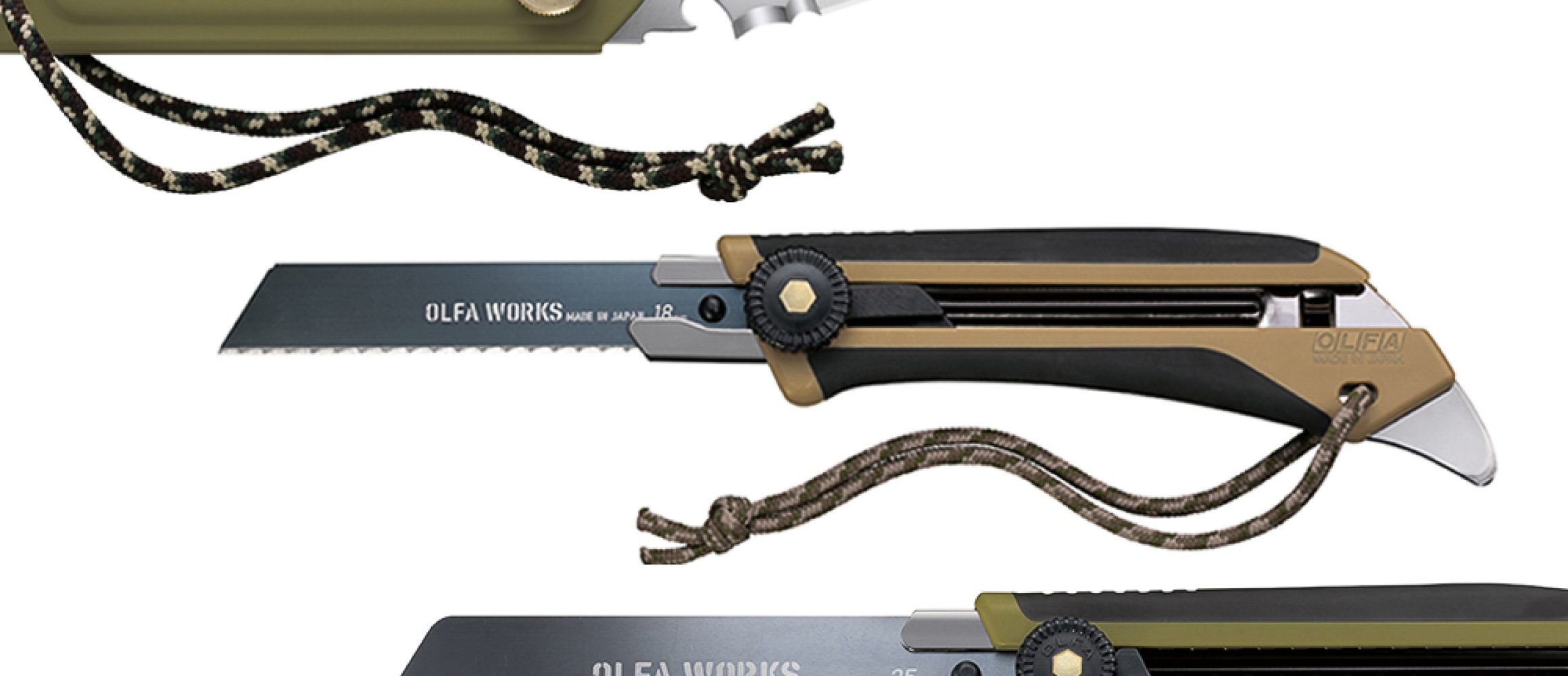 カッター型のアウトドアナイフ!? 替刃式が新しい「OLFA WORKS」の3アイテム。 | アウトドアファッションのGO OUT