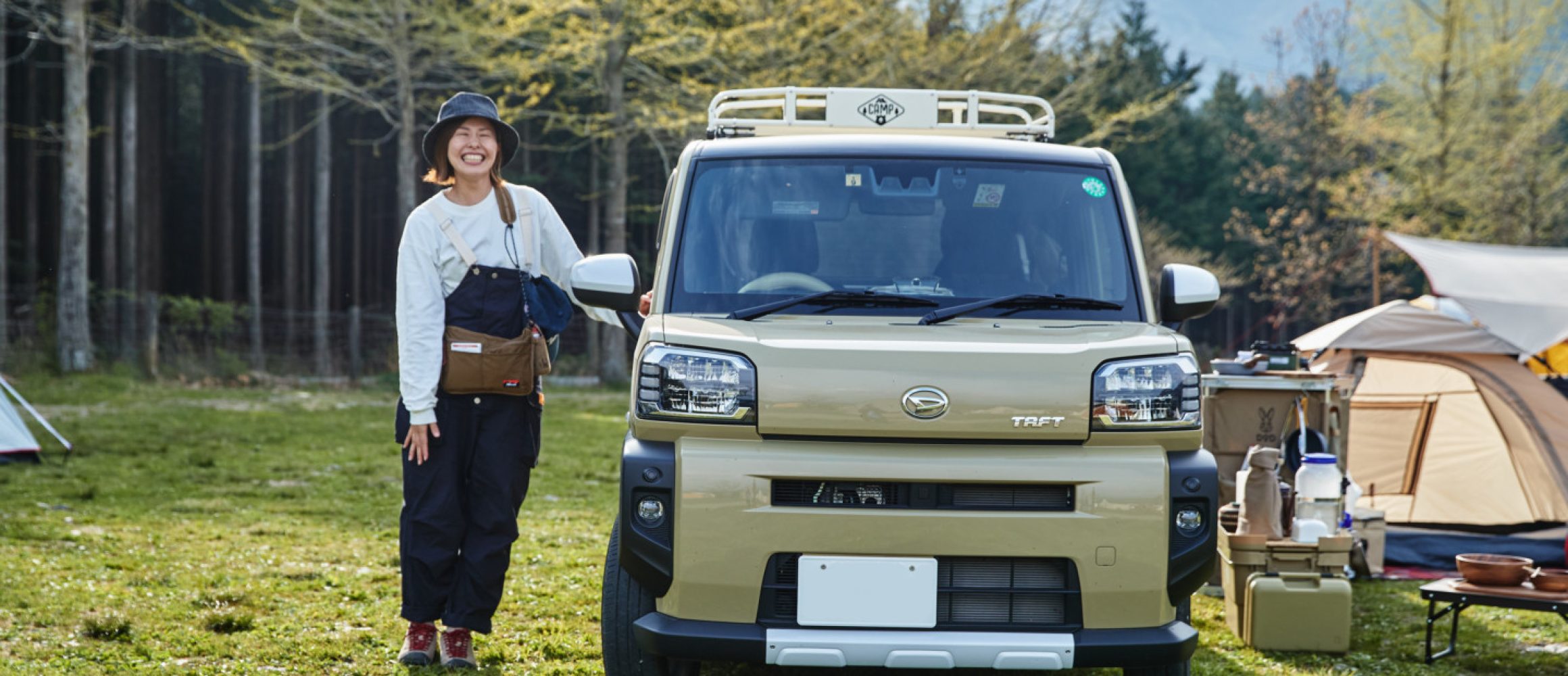 レジャー向けのタフトをレトロポップな一台に（DAIHATSU／TAFT）