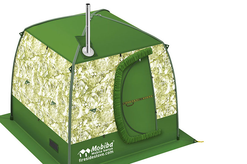 キャンプに◎なロシア発「モバイルサウナ」に、6人用の広々モデルが