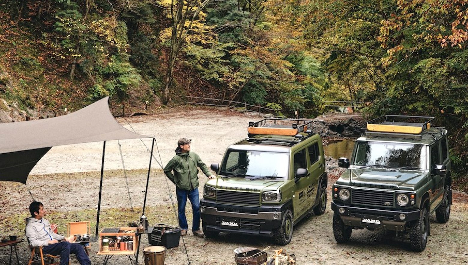 DAMDのアウトドアスタイルな軽カスタムカーの魅力を、フィールドで体感