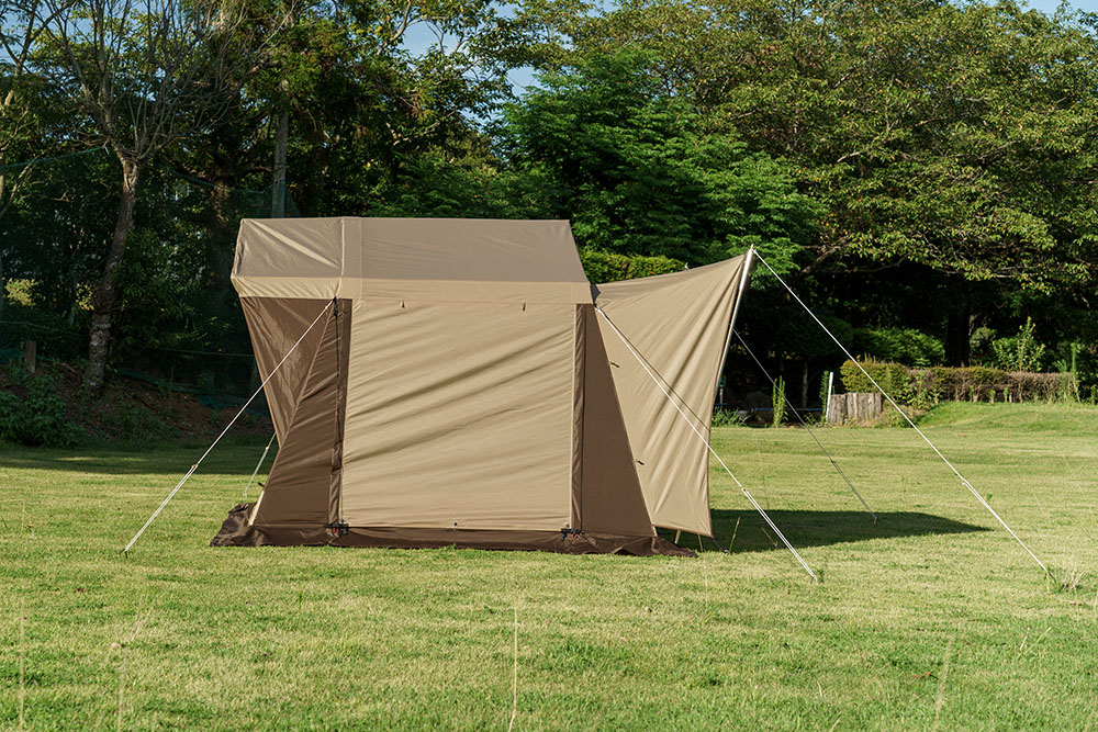 ロッジ型テント×カーサイドタープ。ogawaの魅力を凝縮した新作テントに