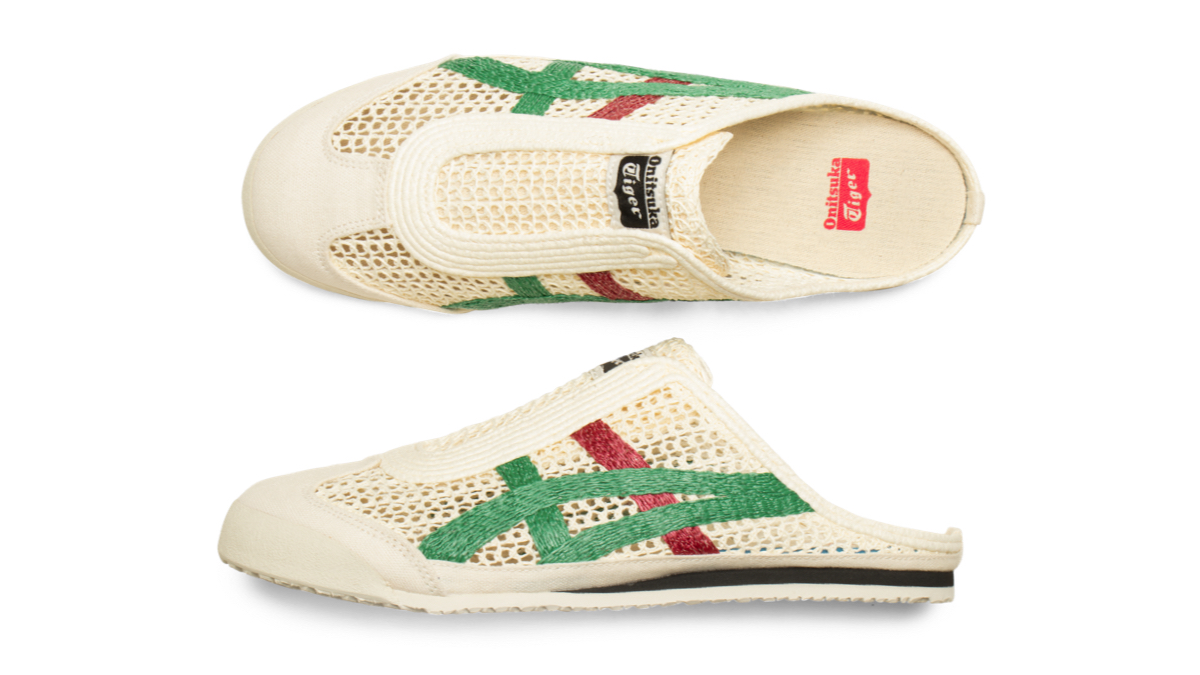 オニツカタイガーの代名詞的スニーカーが、メッシュ仕様のつっかけに