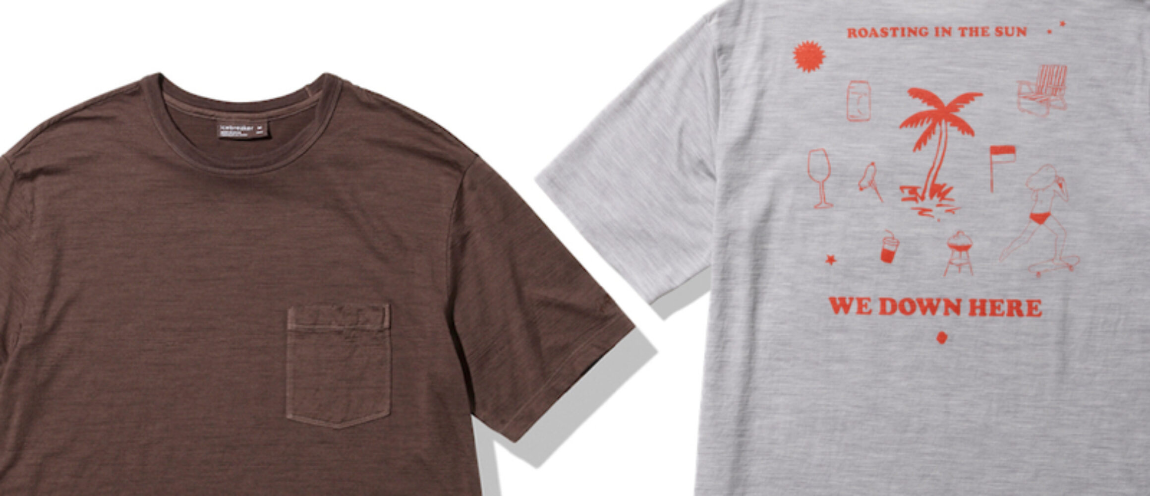 コーヒー豆で染めたメリノウールTシャツ。アイスブレーカーの