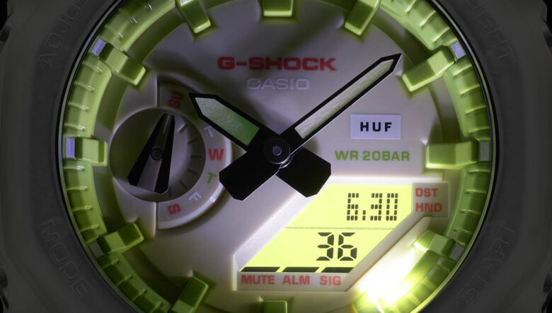 HUFの20周年を記念したコラボ“G-SHOCK”は、異素材をミックスした逸品。