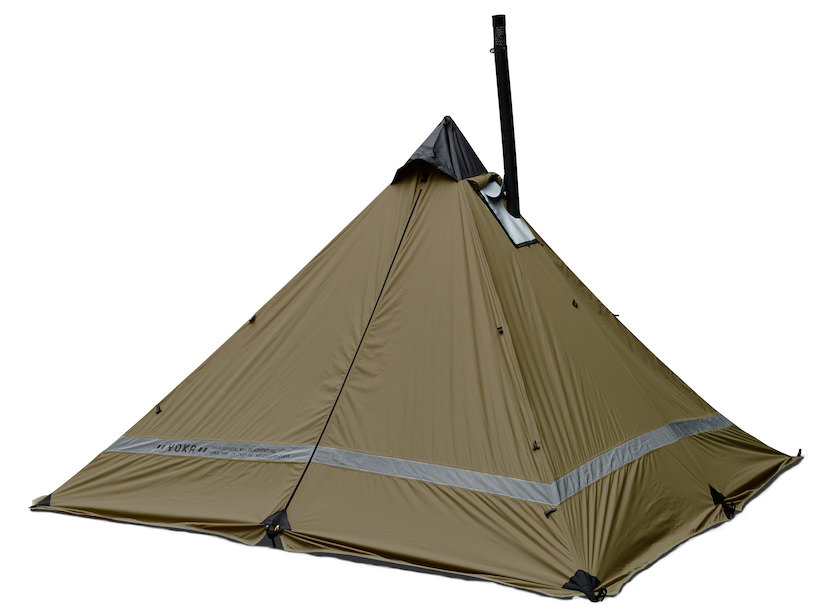 入手困難なティピ型テントがミリタリー調カラーに。使い勝手の良さも