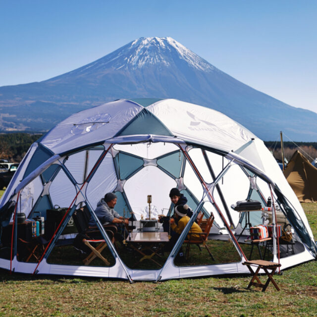 どんな天候も気にならない、ハイスペックなドームキャンプ。（GO OUT