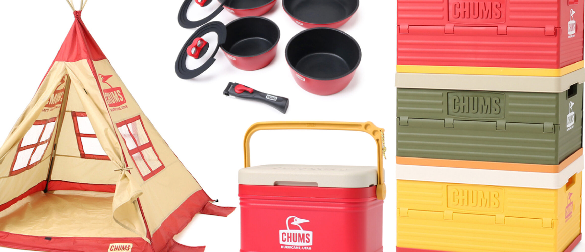 チャムスから、レトロポップな新作キャンプギアが続々。庭で使える