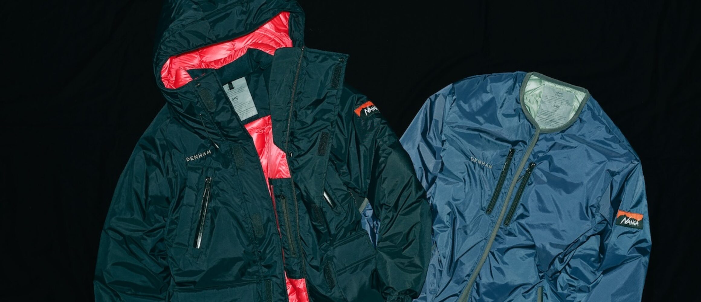 ナンガ × デンハムから、裏地カラーでアクセントを効かせたダウン2型が