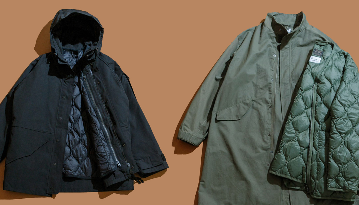 【アーバンリサーチ】TAIONダウンライナー付きモッズコート SHIPS any別注】TAION: 3WAY ダウンライナー付 フィッシュテール