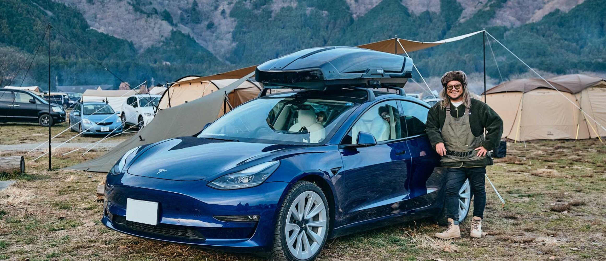 21 TESLA MODEL 3】話題の電気自動車カスタムでキャンプライフも満喫