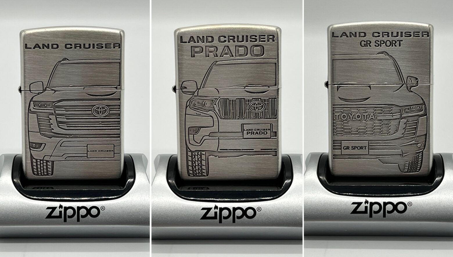 トヨタのお墨付き。ランドクルーザー が刻まれたZippoライターが登場