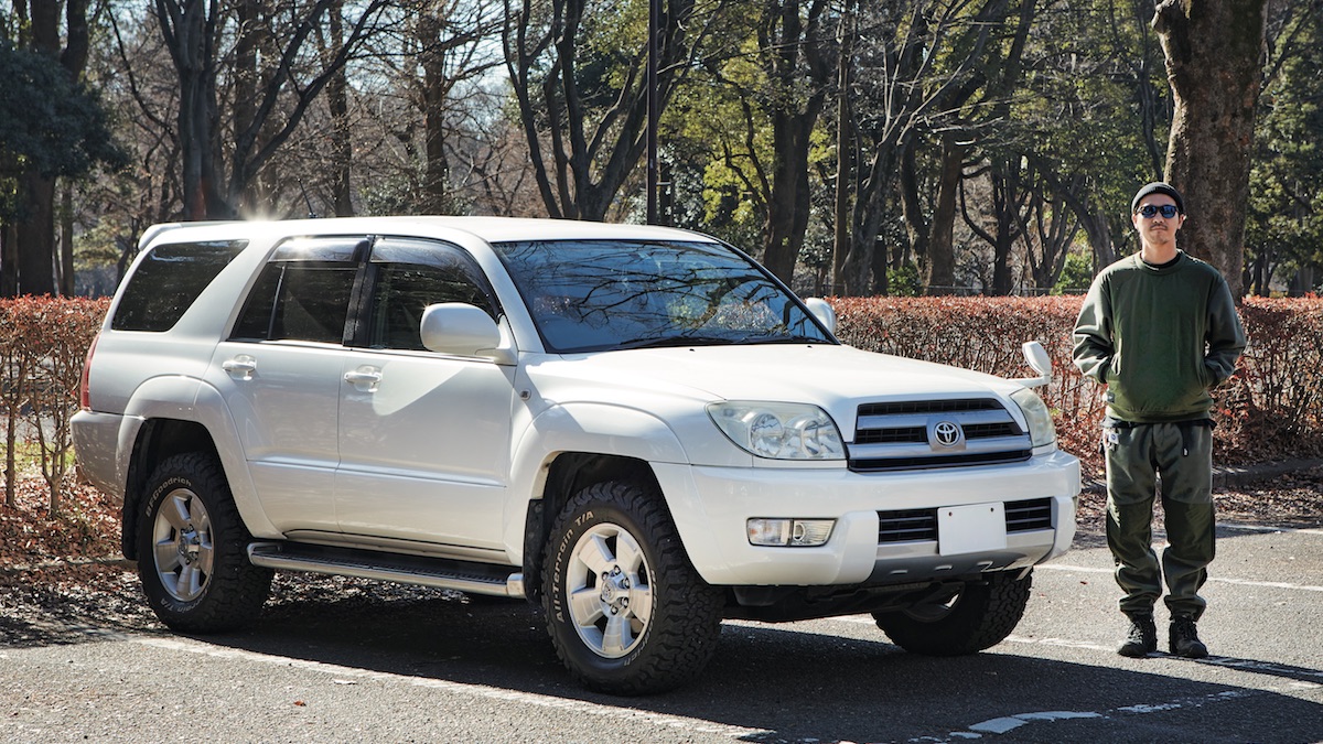 ファーストカーのハイラックスサーフを6年愛用中。（'16 TOYOTA HILUX