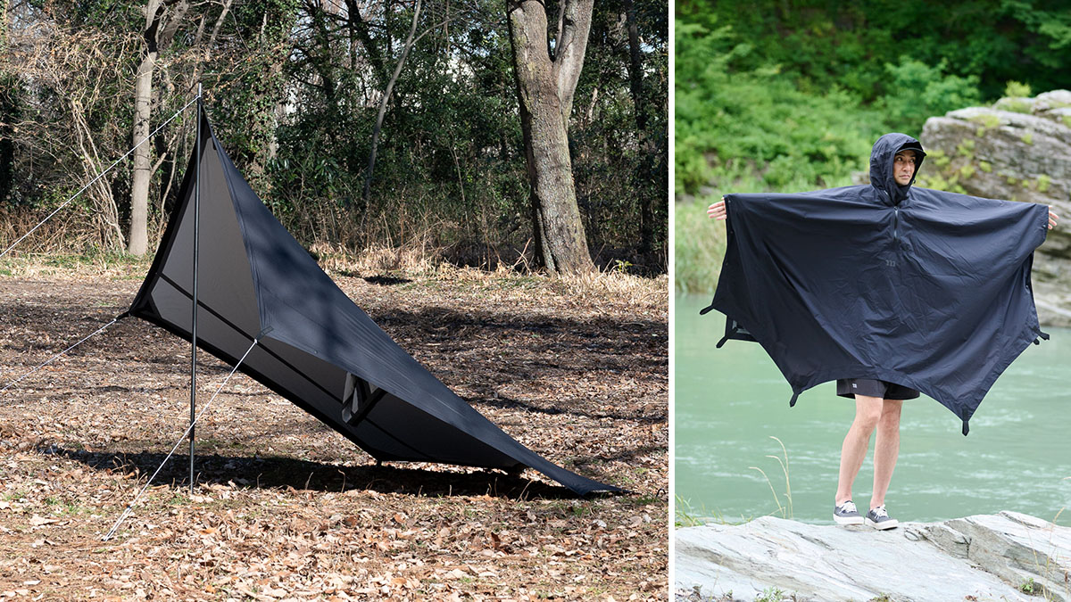ムラコから、タープにもなる2.5レイヤーの軽量ポンチョが登場。フェス