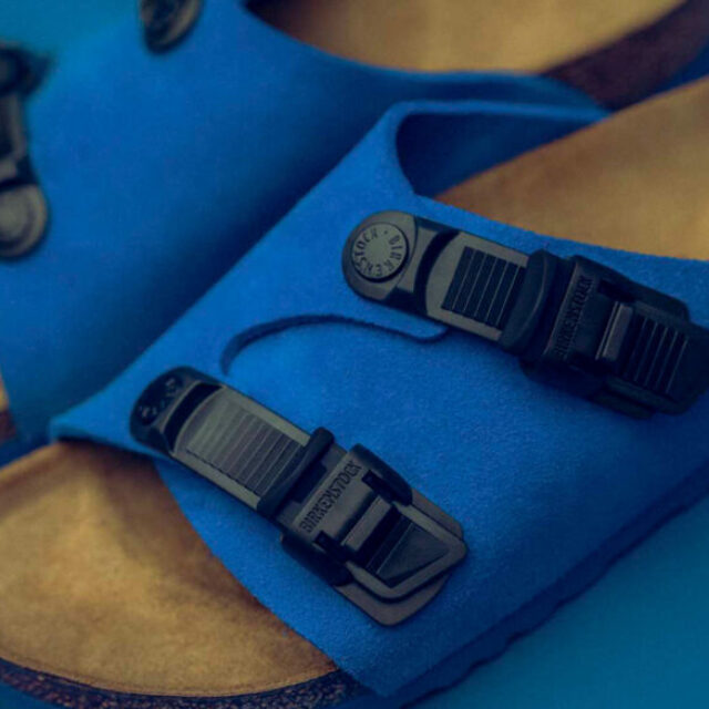 ビルケンシュトックの伝統的サンダルにスキーブーツのバックルを採用