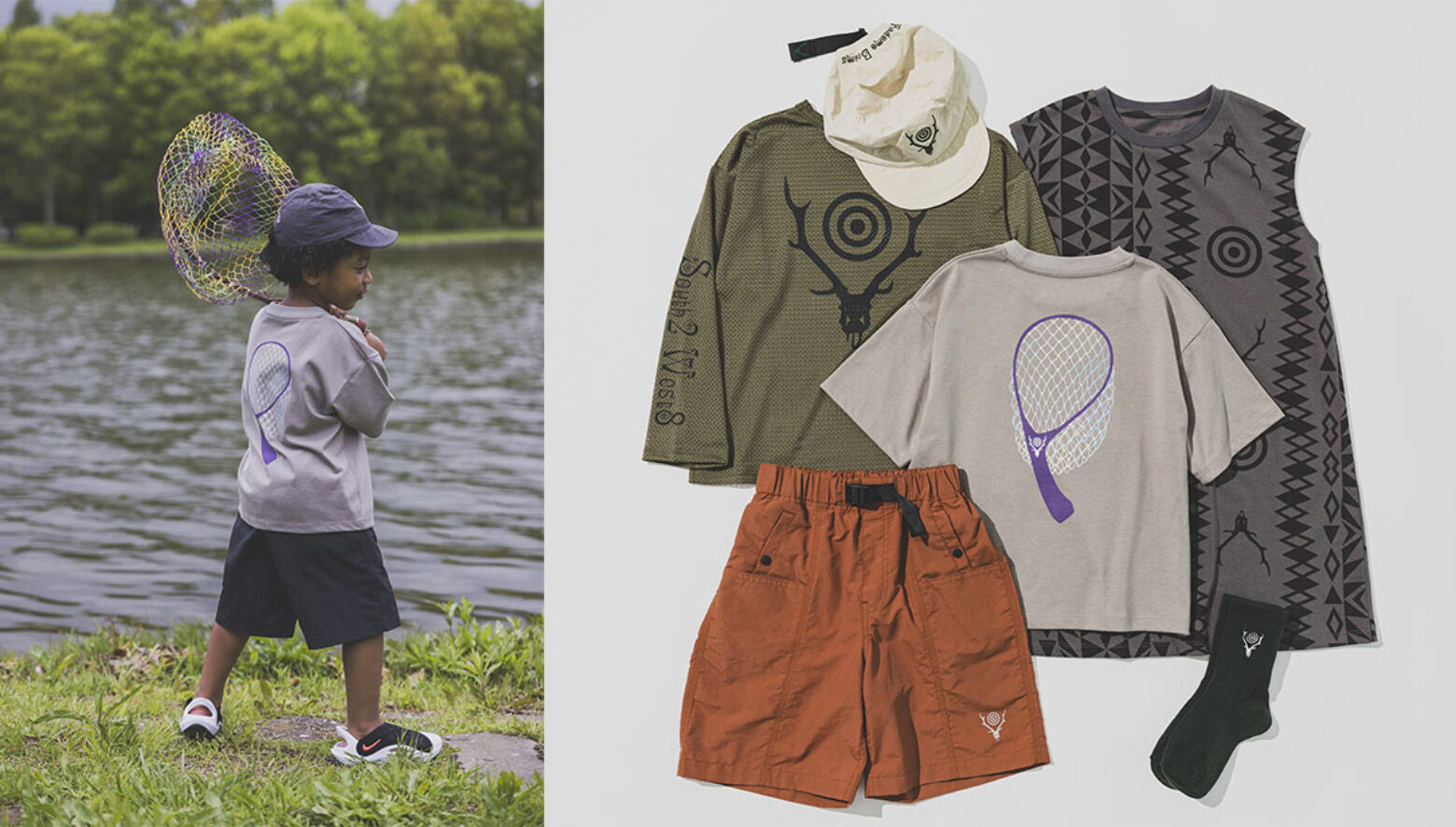 11【C】SOUTH2WEST8×こどもビームス　グラフィック ワンピース 24 初の秋冬コレクション〈SOUTH2 WEST8〉×〈こども ビームス〉 こども