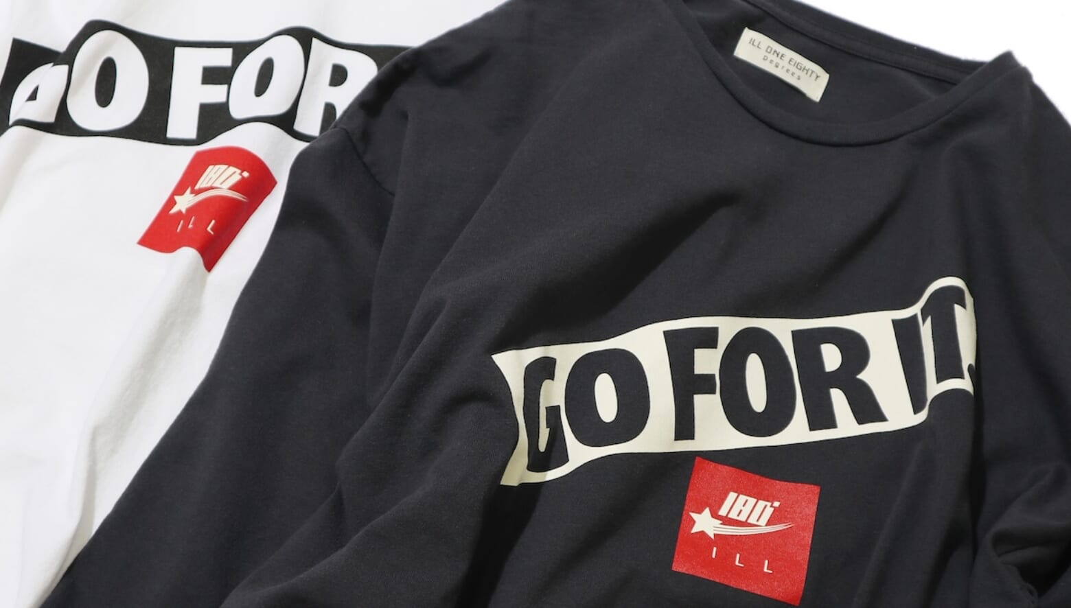 某スポーツブランド風のロゴが光る、イル ワンエイティの新作ロンT