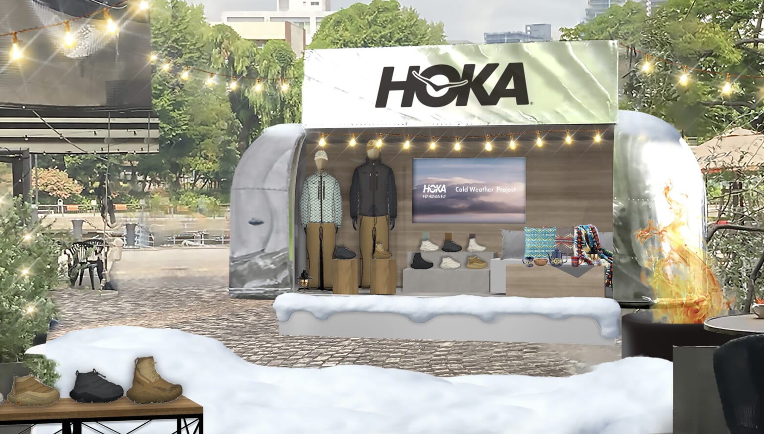 HOKAの新作シューズが雪上で試着できる⁉︎ 極上の履き心地を体験する