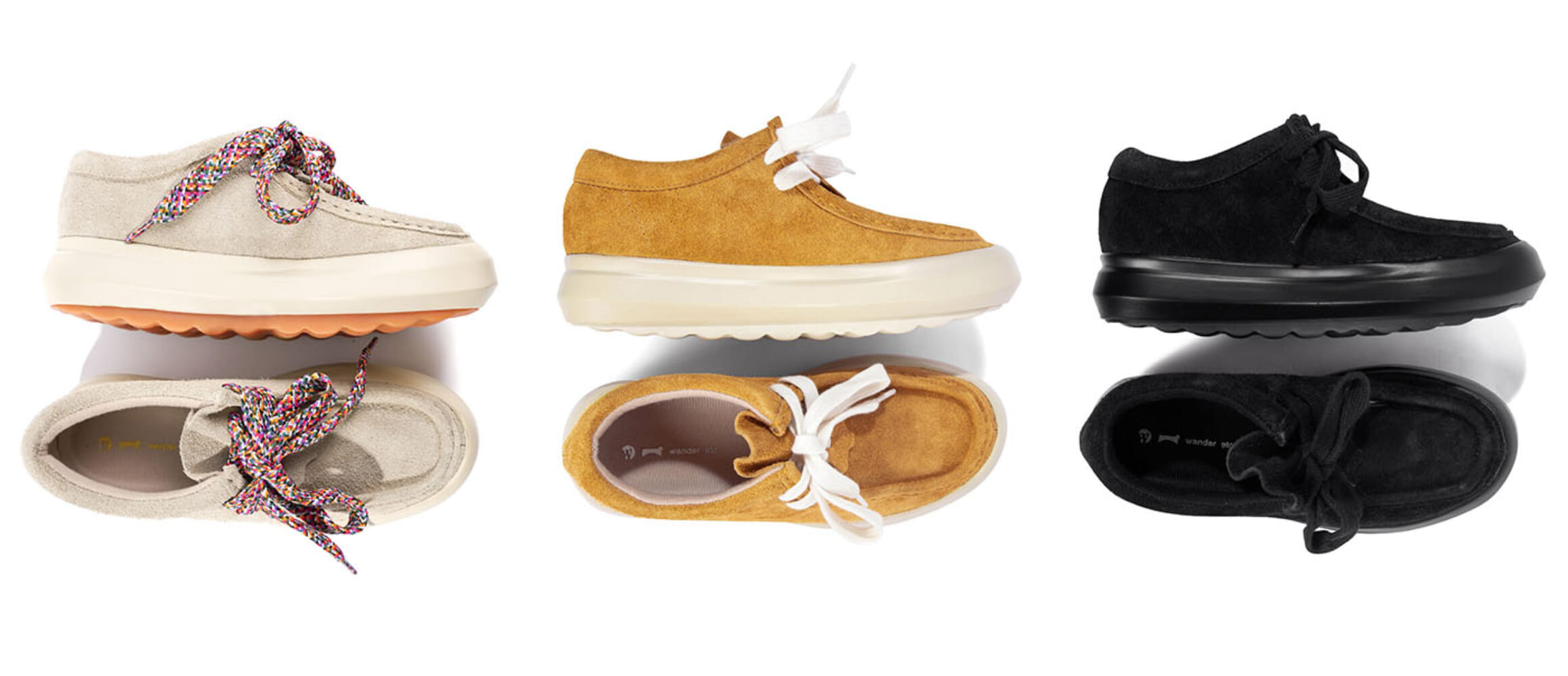 快適な履き心地と程よいグリップ機能を備えた“カービーソール”が特徴的