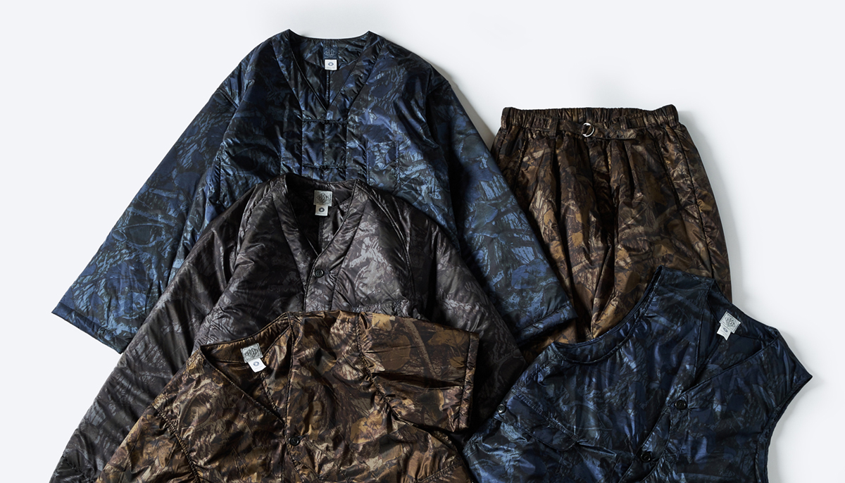 ジャングルカモ柄が迫力満点。ポストオーバーオールズの新作中綿