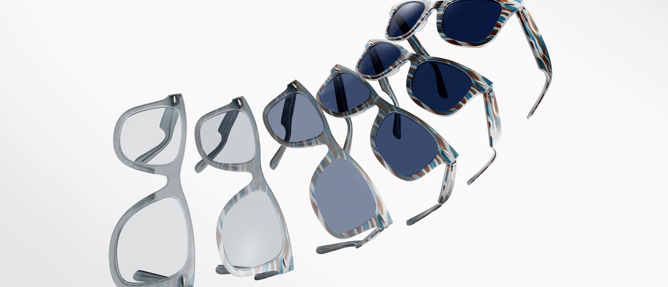 太陽光で色が変わるフレームを搭載した、レイバンの最先端アイウエアに