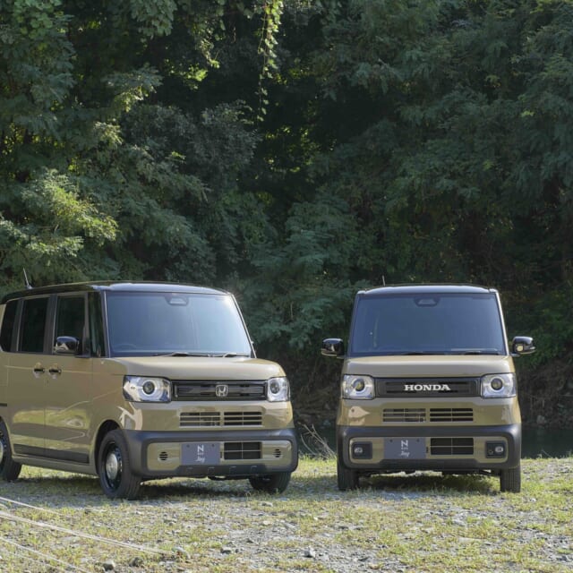 人気者の「N-BOX」を道具感でアレンジした「JOY」は、チェック柄の内装