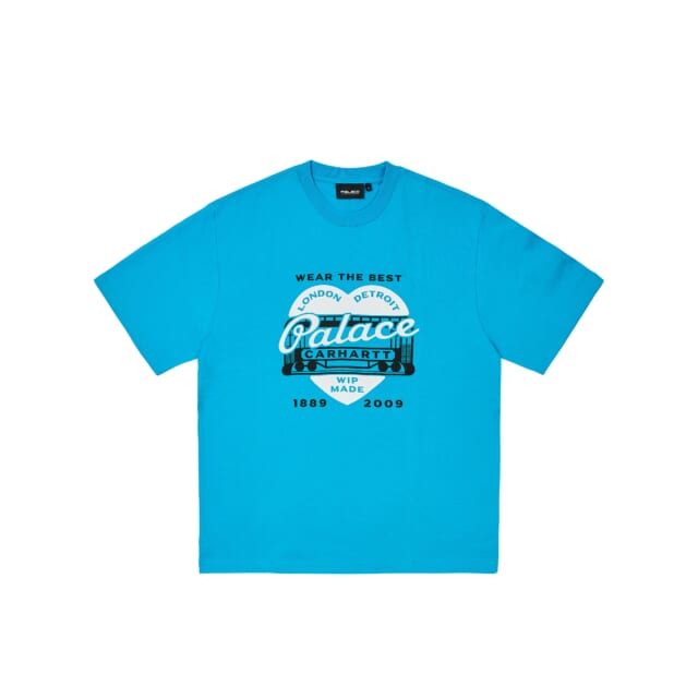 PALACE CARHARTT WIP HEART T-SHIRT SAFETY BLUE | GO OUT WEB