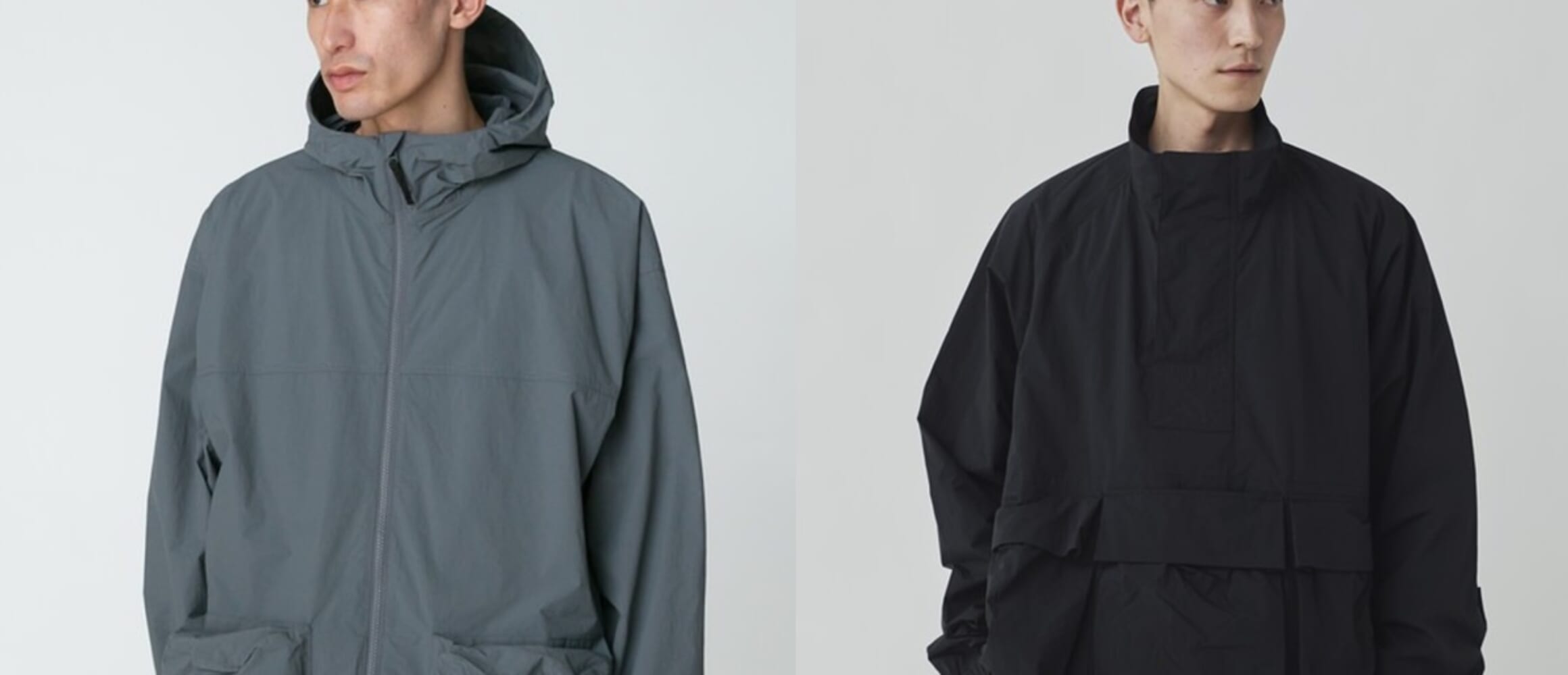 環境に配慮した軽量かつ撥水性にも優れた素材を採用。至極シンプルに