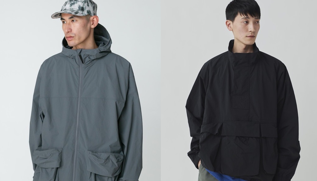 環境に配慮した軽量かつ撥水性にも優れた素材を採用。至極シンプルに
