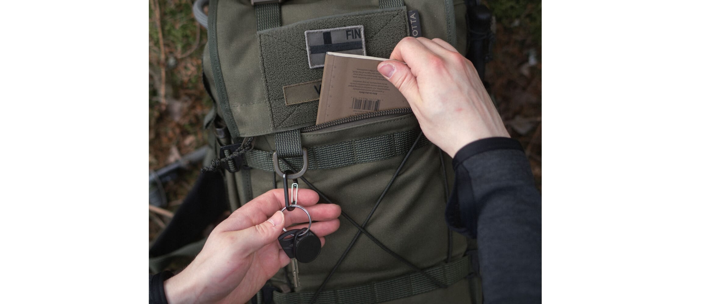 Savotta Kahakka 15L green zipper pouch | GO OUT WEB