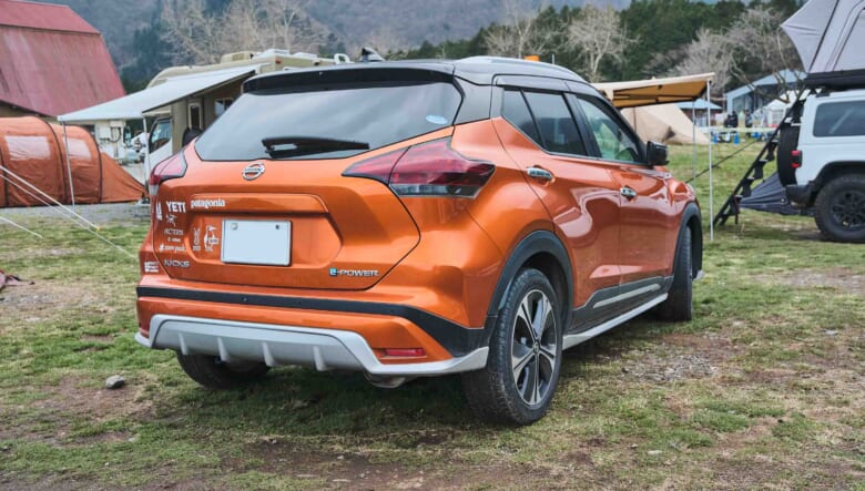【’21 NISSAN KICKS e-POWER】ファミキャンを満喫できる電気で走るコンパクトSUV。
