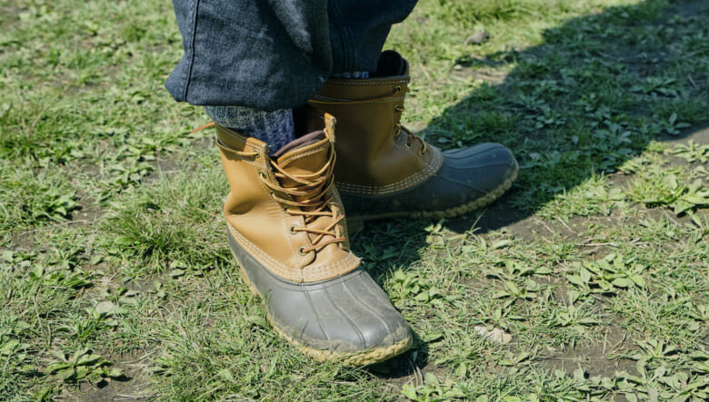 裾はソックスインでビーンブーツを活かす。-GO OUT JAMBOREE 2025-  