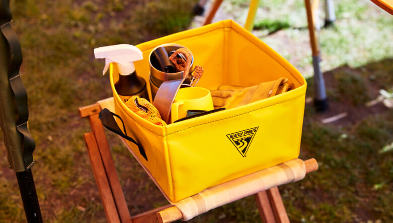 洗い物はシアトルスポーツのバスケットにまとめてセット。