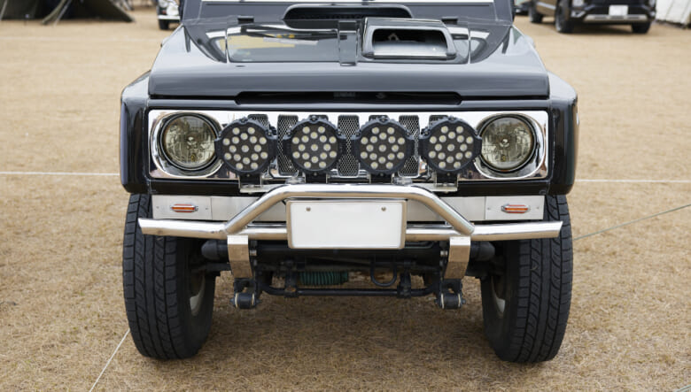 【’92 JIMNY JA11】父親と合作した愛車は、イカついウイングが主役。