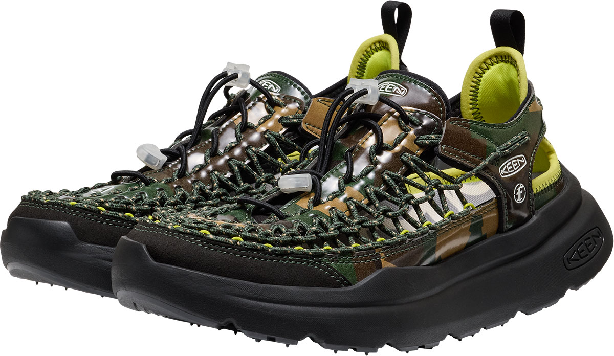 キーンが東京発の新進気鋭ブランド「FAF」と初コラボ。カモフラ柄で