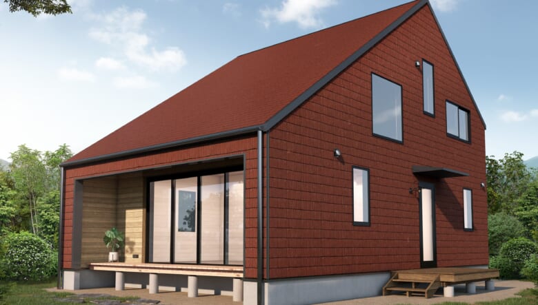 BESSの三角WONDER「間貫けのハコ」。まるごと縁側みたいな家の「新外装」に注目！