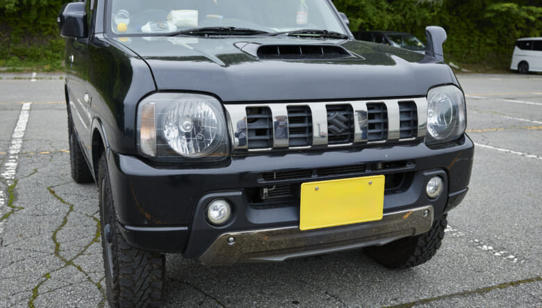 【’14 JIMNY JB23】未舗装路走行も問題なし！丸いボディのオフロード車。