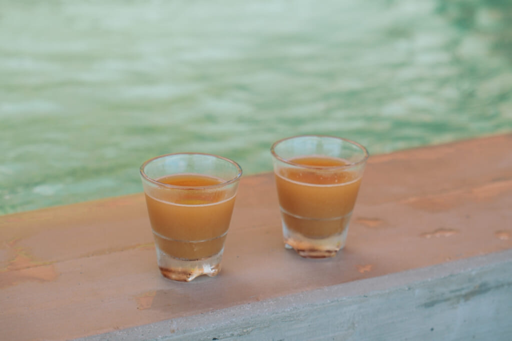 サウナ前ドリンクの「ジンジャーショット」