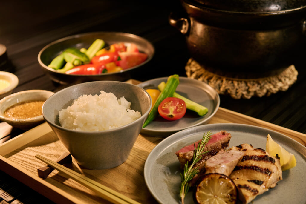 土鍋ご飯とバーベキュー