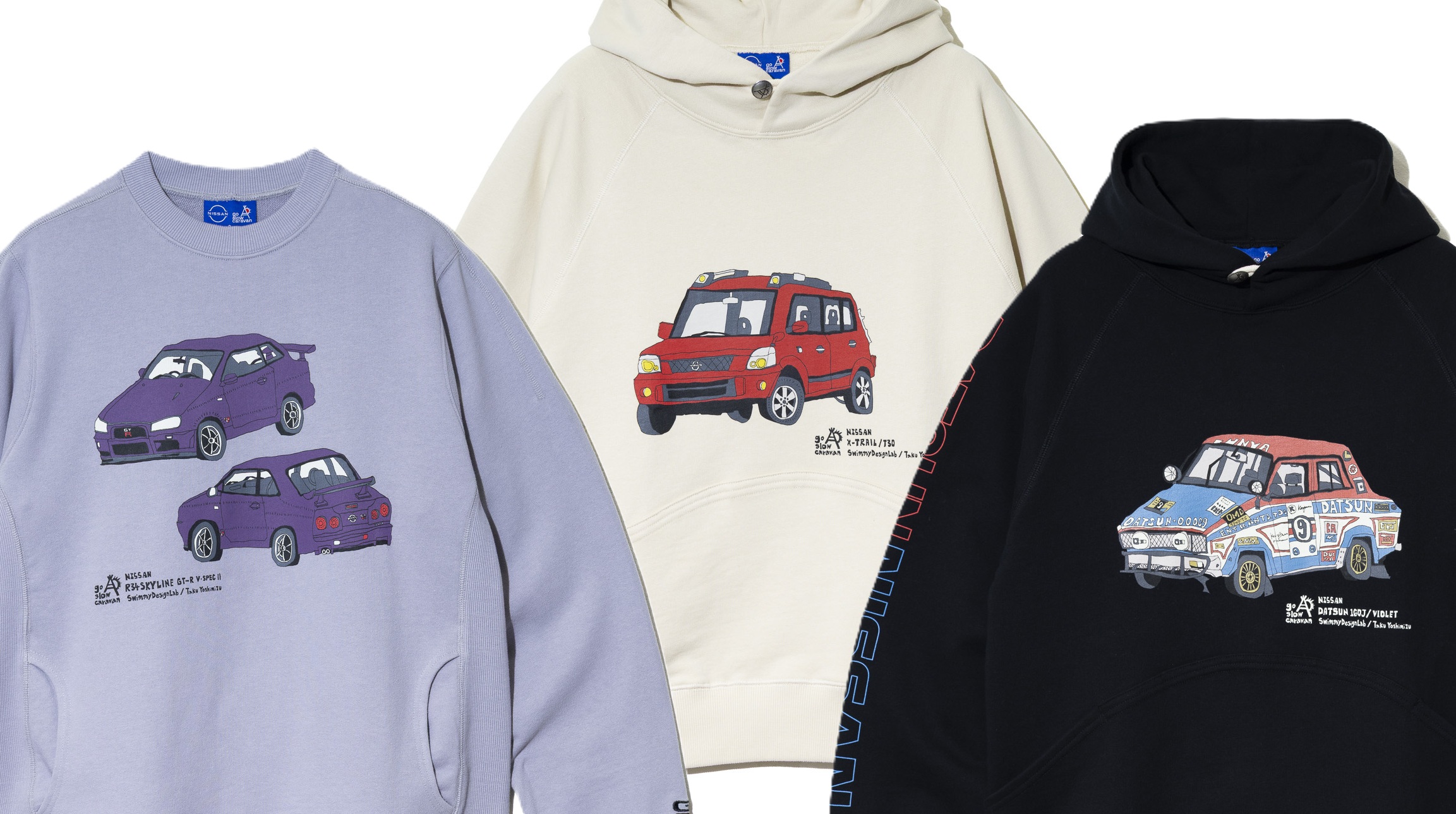 【激レア】日産 × go slow caravan コラボ パーカー サイズ4 ゴースローキャラバンと日産の異業種コラボ第2弾！ すべてのクルマ好き