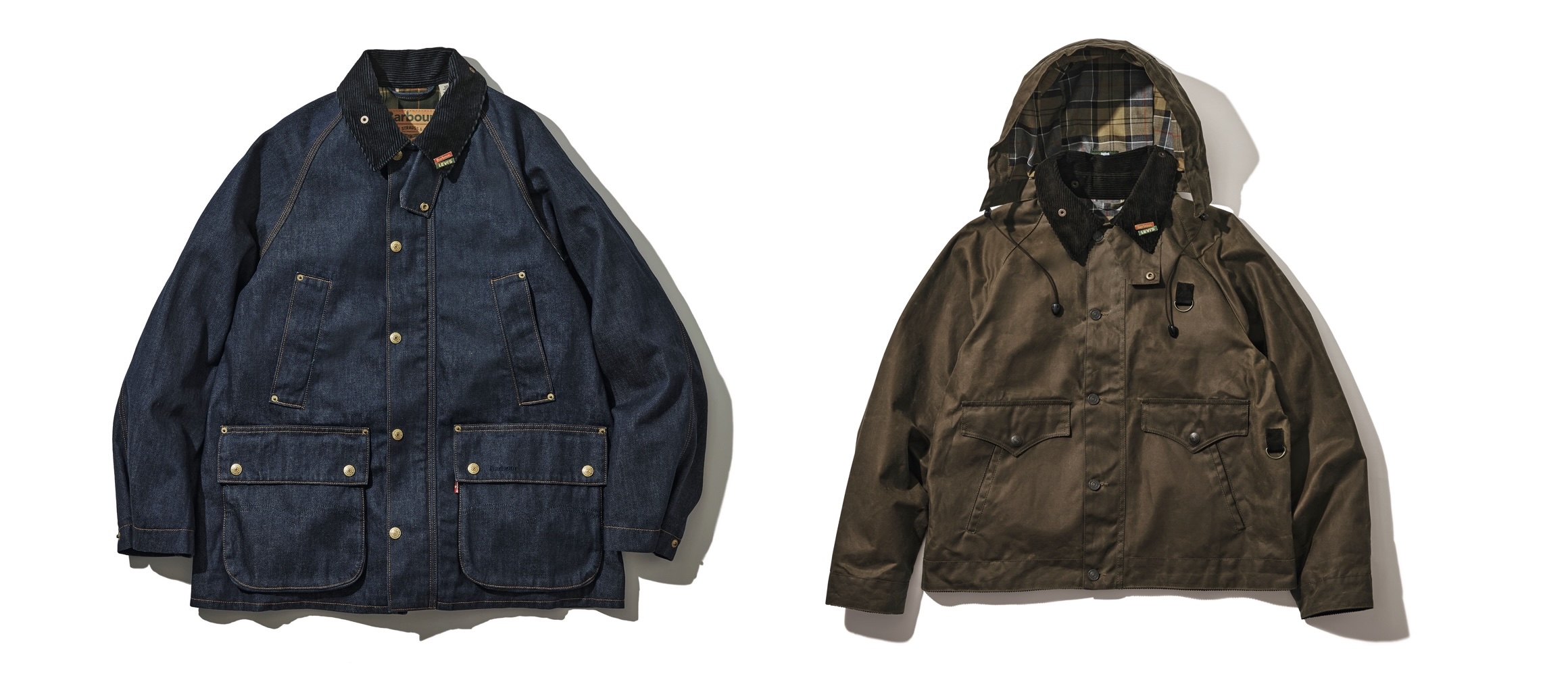 英米タフ服の老舗2大ブランド、バブアーとリーバイスが初共演。 | GO