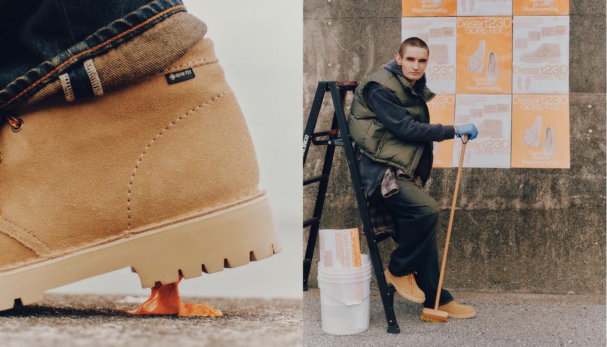 温故知新を体現した、ビームス別注のデザートブーツ。ワークブーツから