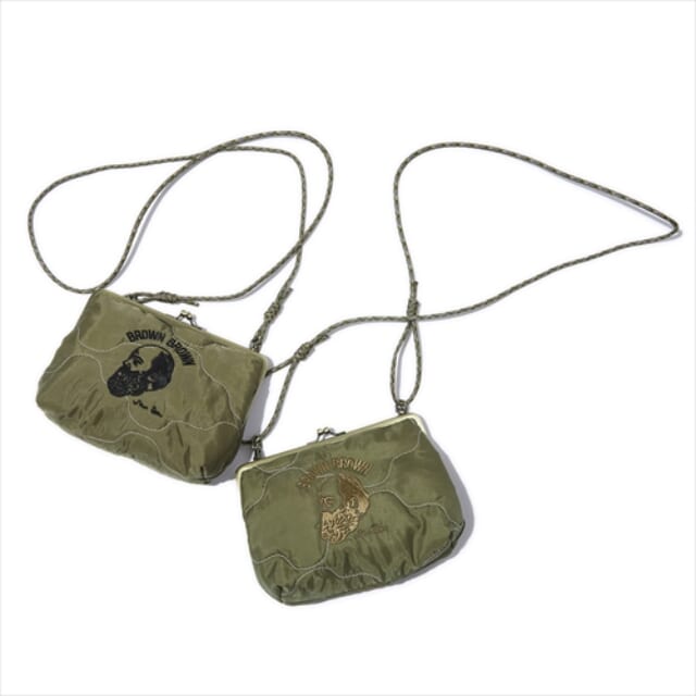 BrownBrown×GO OUT リメイク Mr.Brownがま口ショルダーバック