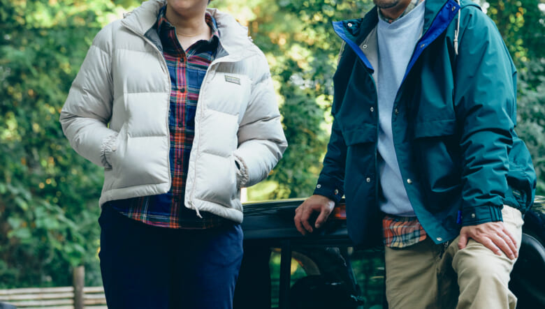 リラックスできる「エル・エル・ビーン」のアウターで、パティシエ家族が、ゆったりデイキャンプ。