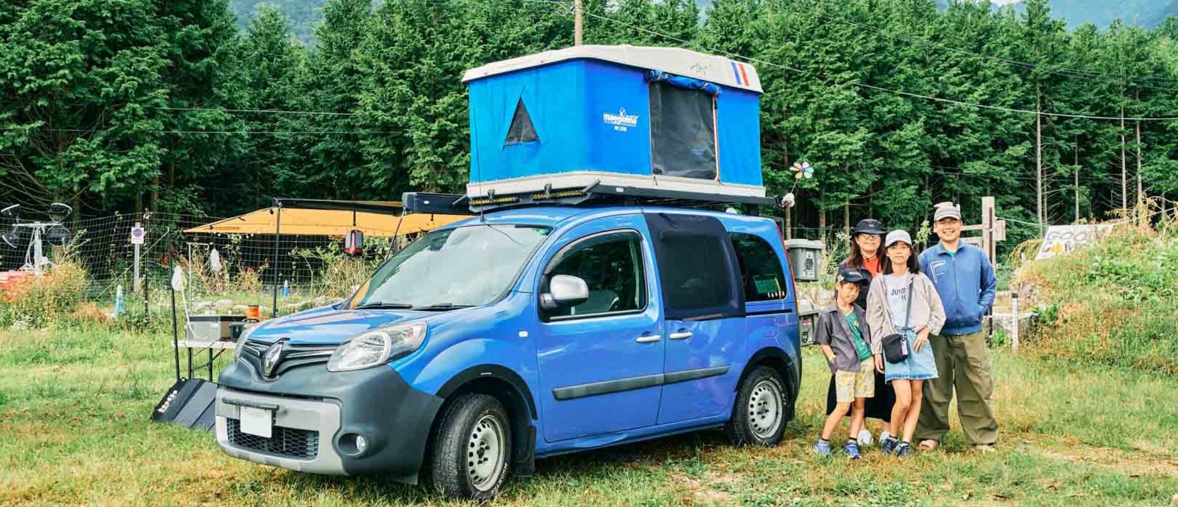 15 KANGOO COULEUR】新車からカスタムし続け、ついにルーフテント装着
